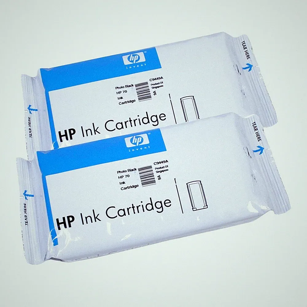 2pk Genuine HP 70 Photo Black Ink 130ml DesignJet L3S81B E1L21B Q6675A