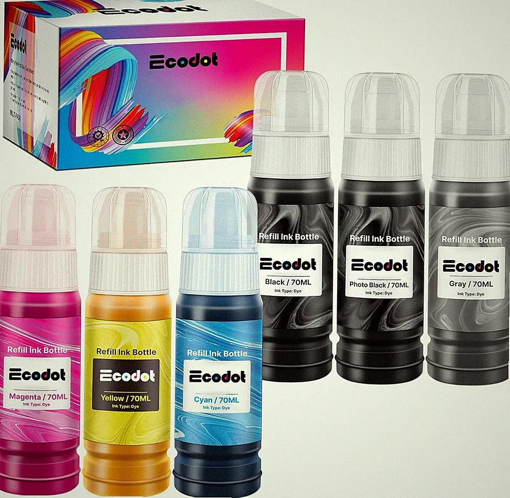 552 Pigment Ink Refill Ink Bottle for Epson 552 Ink Used for EcoTank Photo ET...