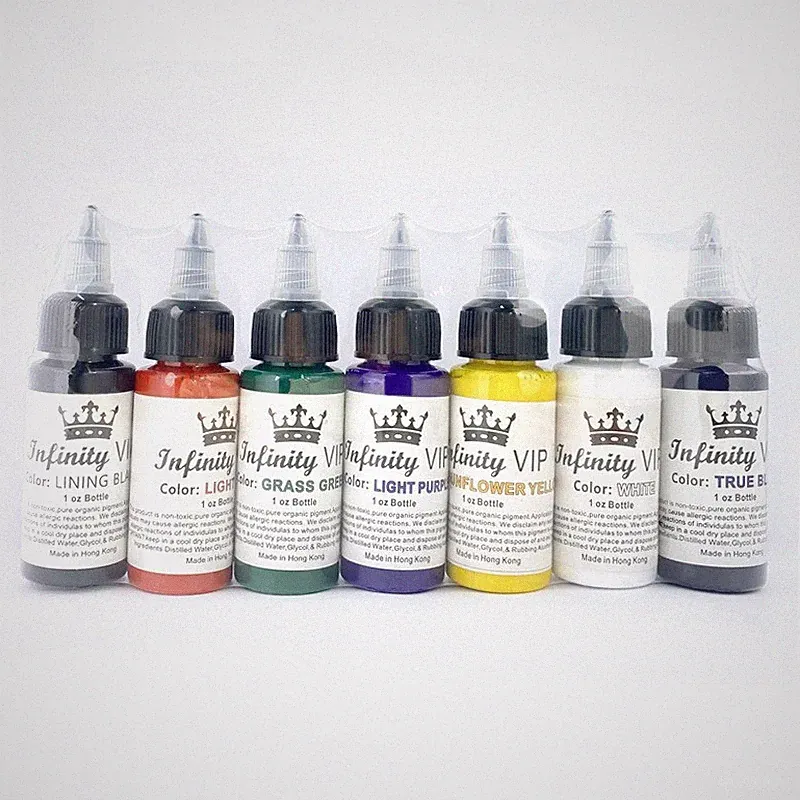 7pc 30ml Bottle Professional Tattoo Pigment Ink for Safe Semi-Permanent Makeup