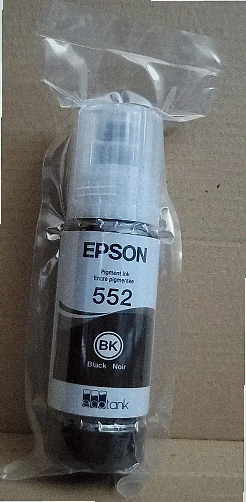 Epson Ecotank 552 Black (BK) 70ml Ink Bottle Genuine Original No Box