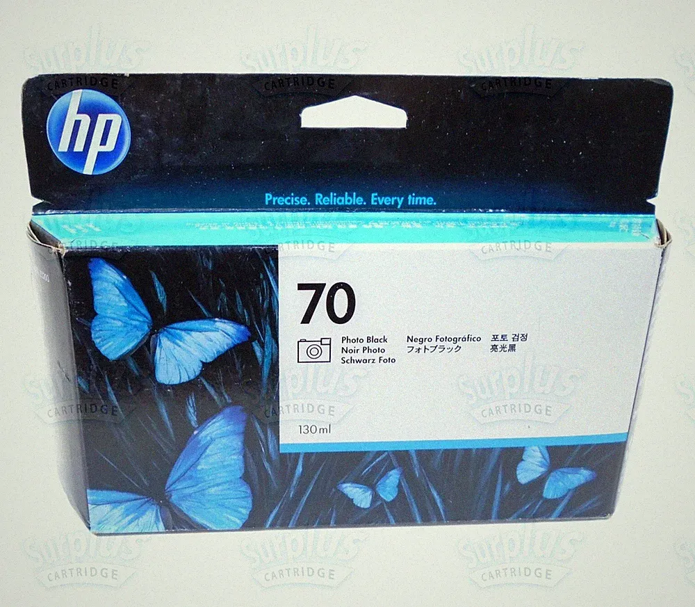 Genuine HP 70 Photo Black Ink 130ml DesignJet L3S81B E1L21B Q6675A - Retail Box