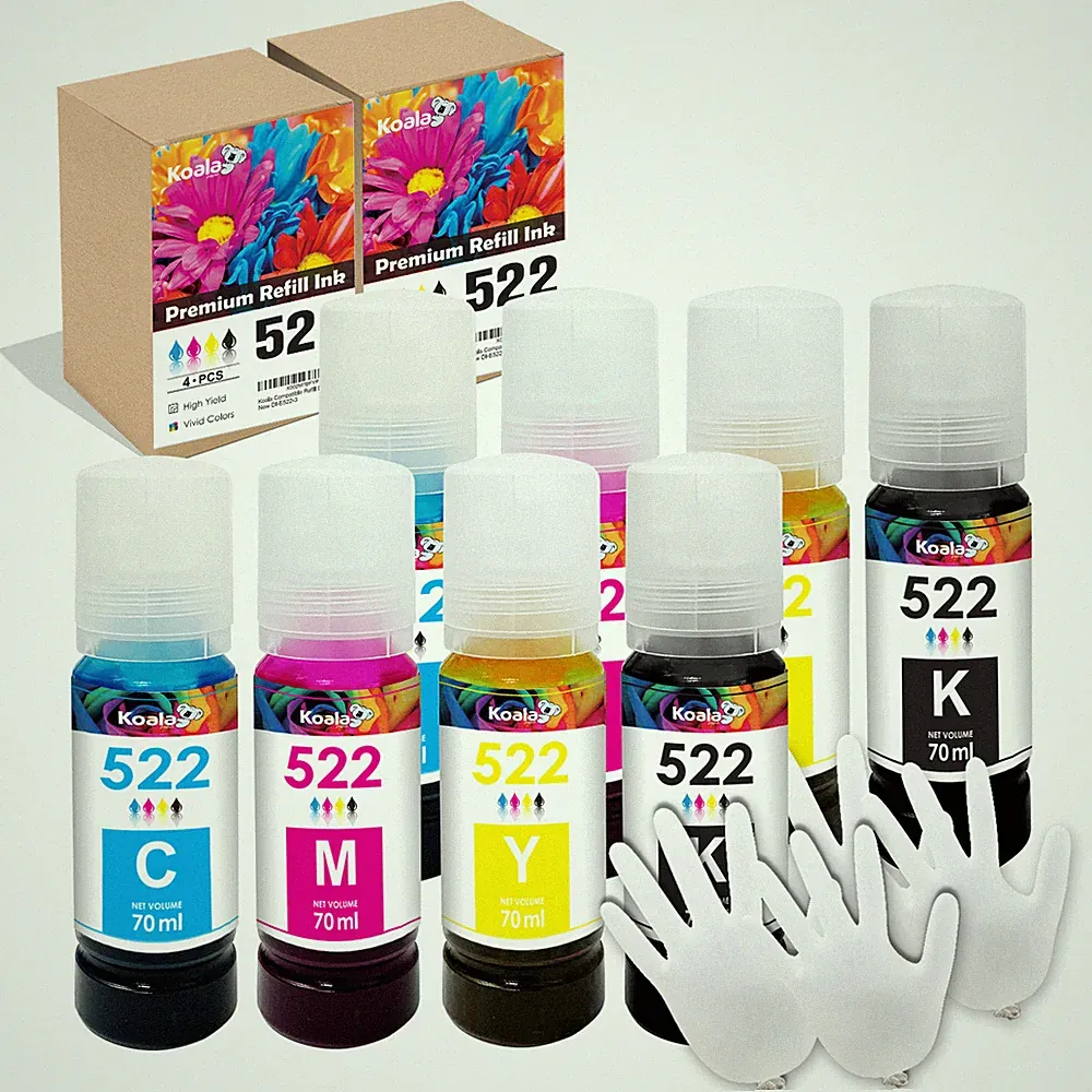 Lot 4-8 PK KOALA 522 Ink Replacement for Epsn. 522 Ink ET-4700 4800 2720 2400
