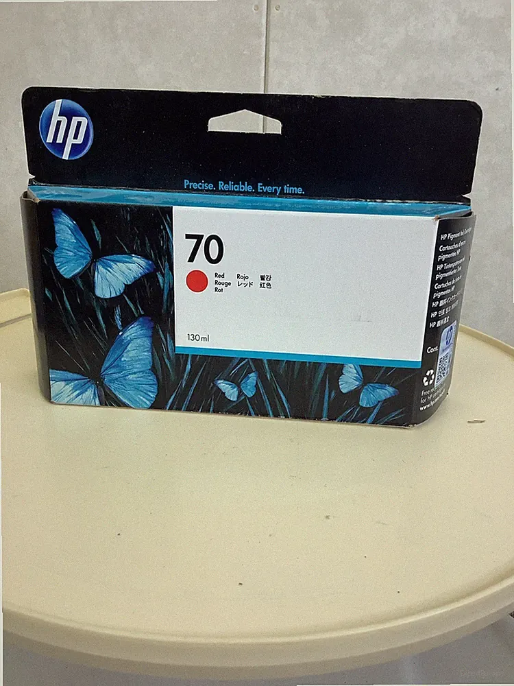 NEW OEM - HP 70 RED INK 130ml DesignJet Z3100 - C9456A Sealed Box 5/2019