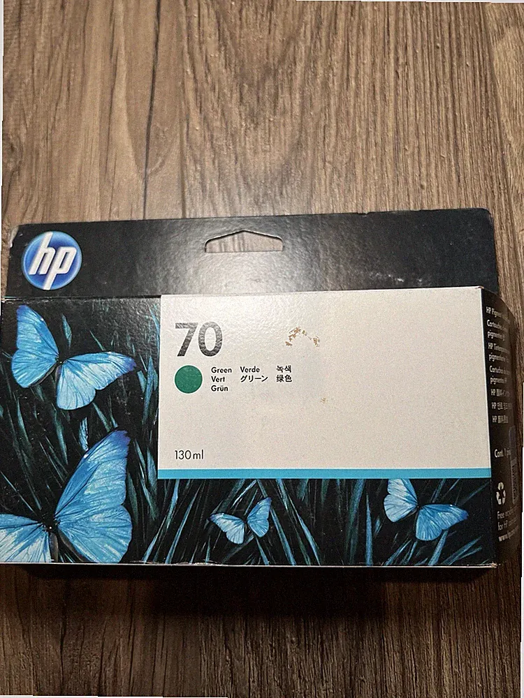 OEM Genuine HP 70 DesignJet GREEN 130ml Ink Cartridge (C9457A) Expired- 2020