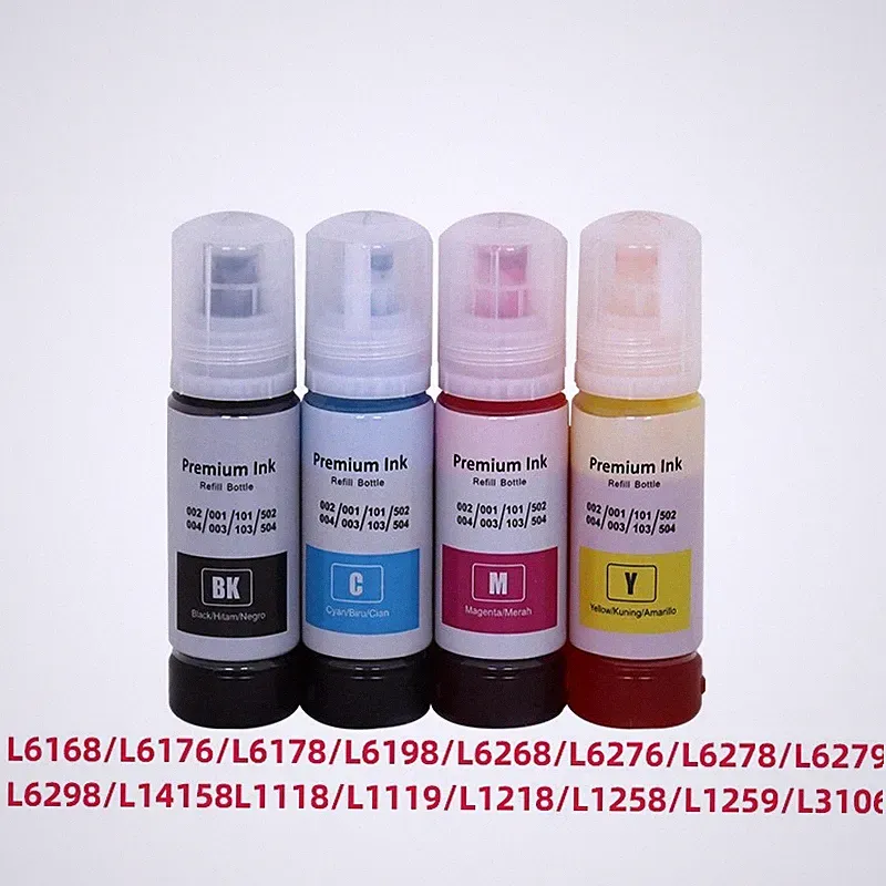 Suitable for EPSON 002/004 Printer Ink 70ML L3151 L3153 L3118 Printer Color Ink